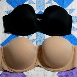 2 NEW NEVER BEEN WORN LANE BRYANT CACIQUE STRAPLESS BRAS SIZE 42C